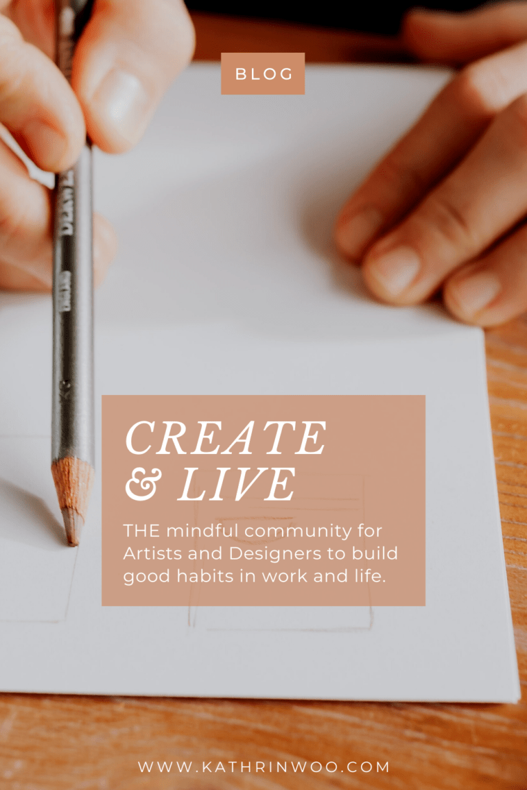 A person pencil sketching with text overlay create and live