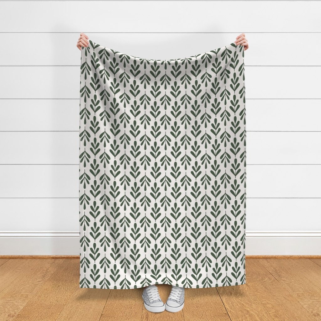 Botanical motif surface pattern design Winter Floral from Kathrin Woo's Christmas Collection Winter Magic on fabric