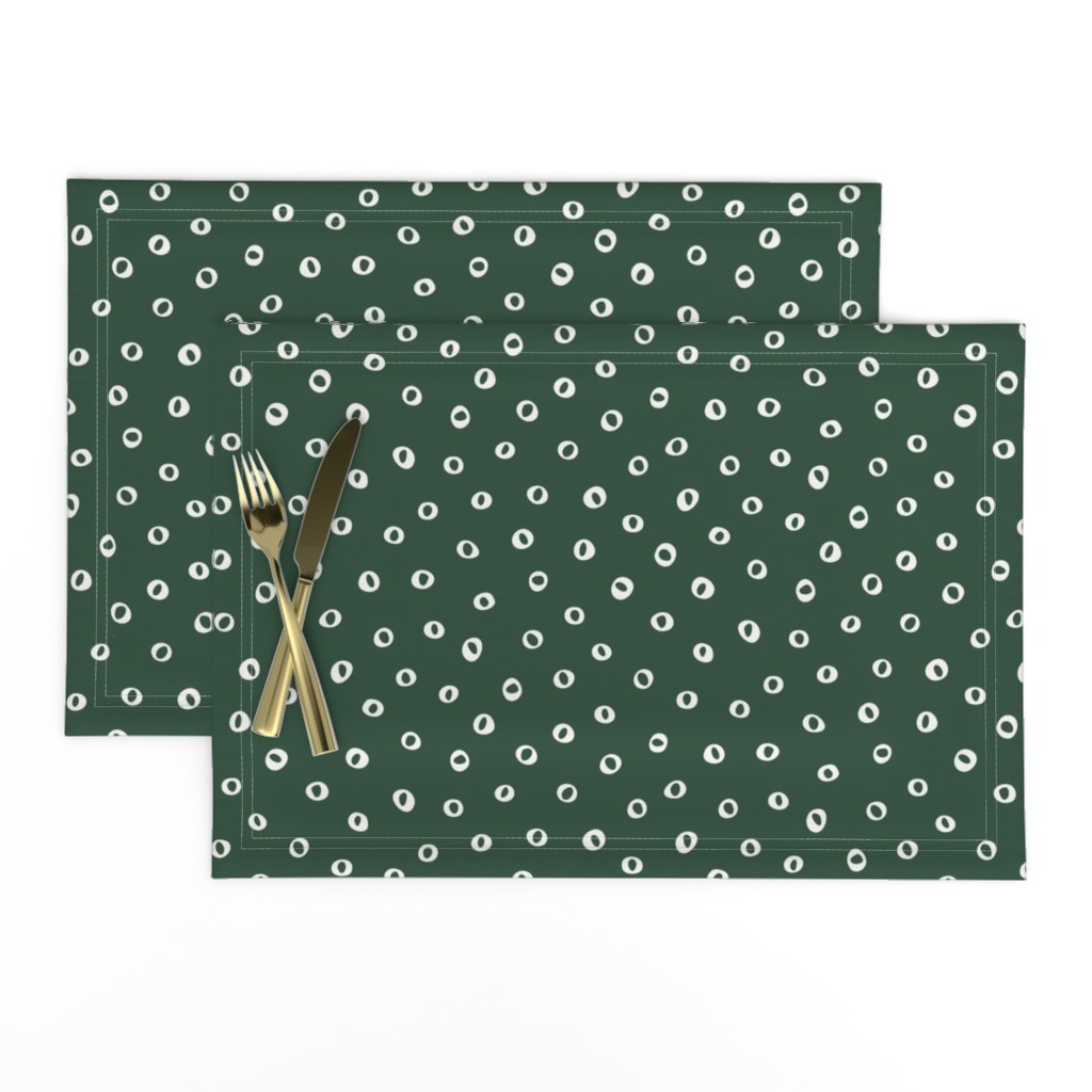 Organic, ditsy, dotty wintery surface pattern design Snow from Kathrin Woo's Christmas Winter Collection Wonderful Time on placemats.