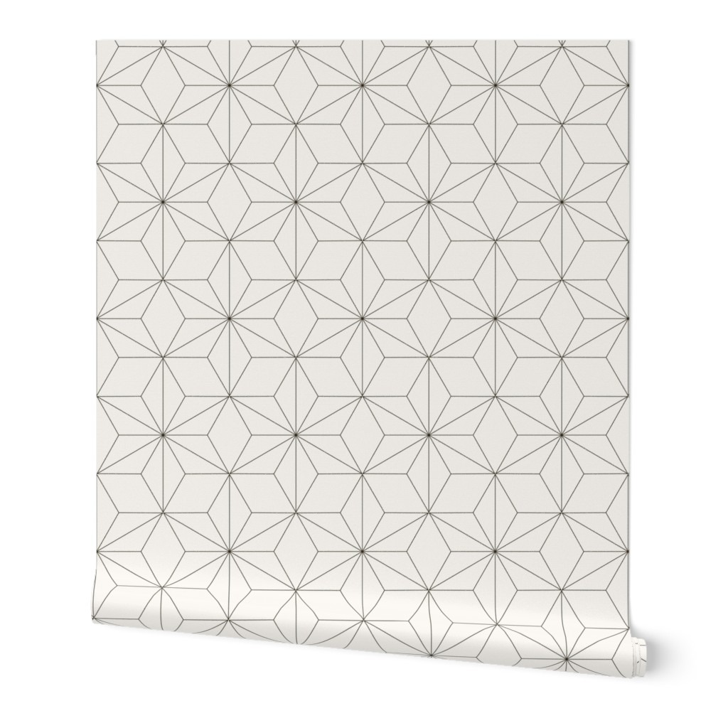 Graphic wintery minimal graphic lines surface pattern design Geo Star from Kathrin Woo's Christmas Winter Collection Wonderful Time on wallpaper.