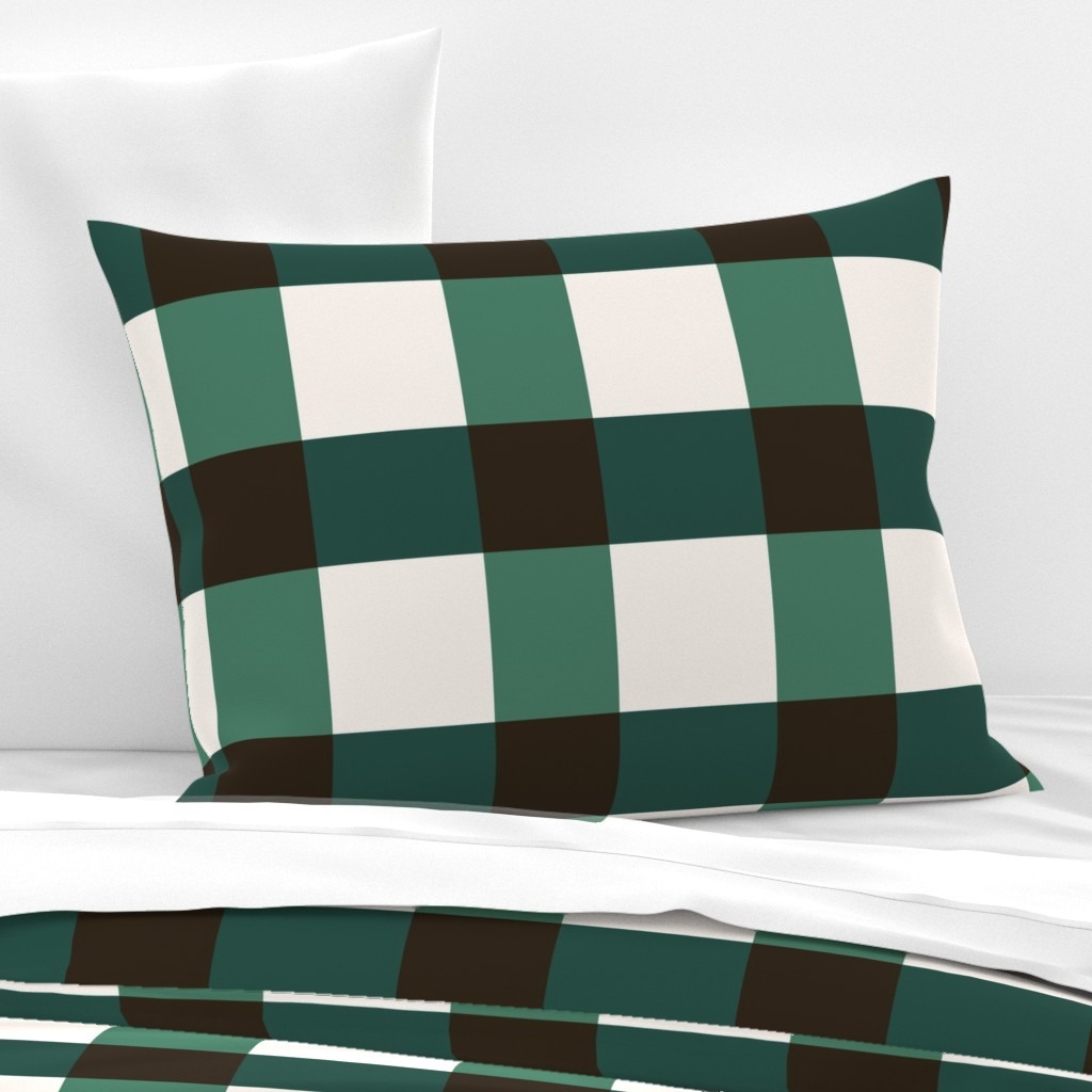 Graphic wintery minimal plaid surface pattern design Paper Star from Kathrin Woo's Christmas Winter Collection Cozy Christmas on bedding.