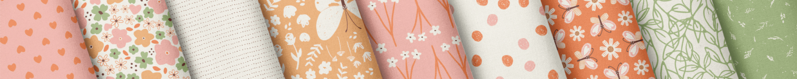 Fabric featuring playful spring surface pattern design collection Bloom and Grow for art licensing
