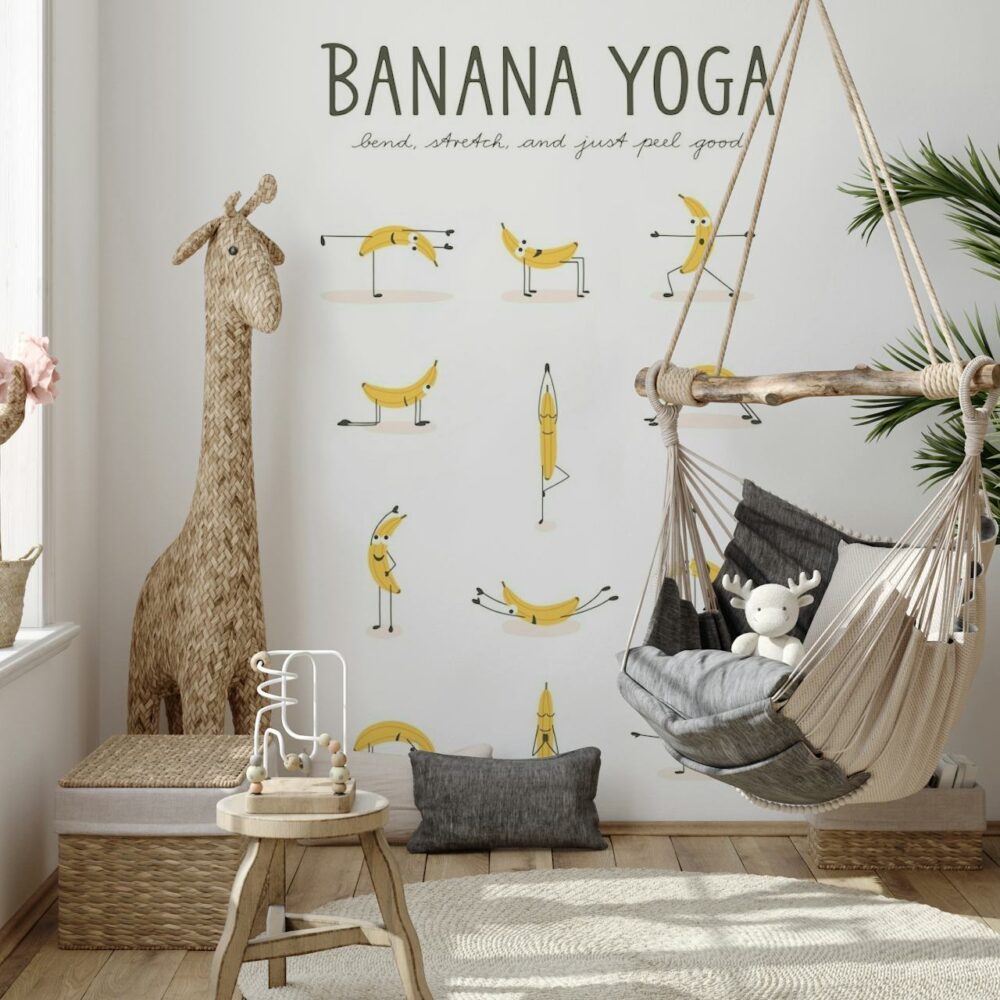 Banana Yoga Mural by Kathrin Woo