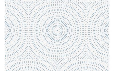 playful symmetrical repeating surface pattern design with a boho style circle